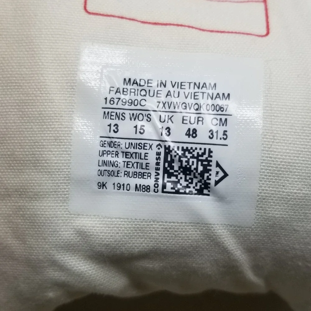 Converse Chuck 70 High Top Culture Weave Cherry Red/Pink Pop Size 13 167990c - Picture 7 of 16